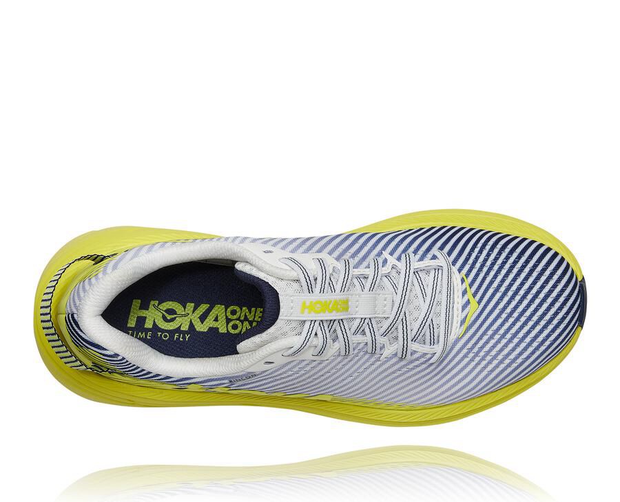 Hoka One One Running Shoes Womens White/Blue - Rincon 2 - 38015KHPS